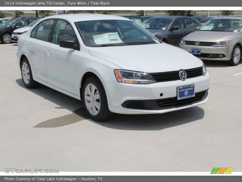 Pure White / Titan Black 2014 Volkswagen Jetta TDI Sedan