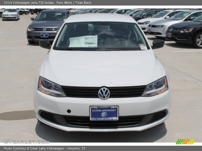Pure White / Titan Black 2014 Volkswagen Jetta TDI Sedan