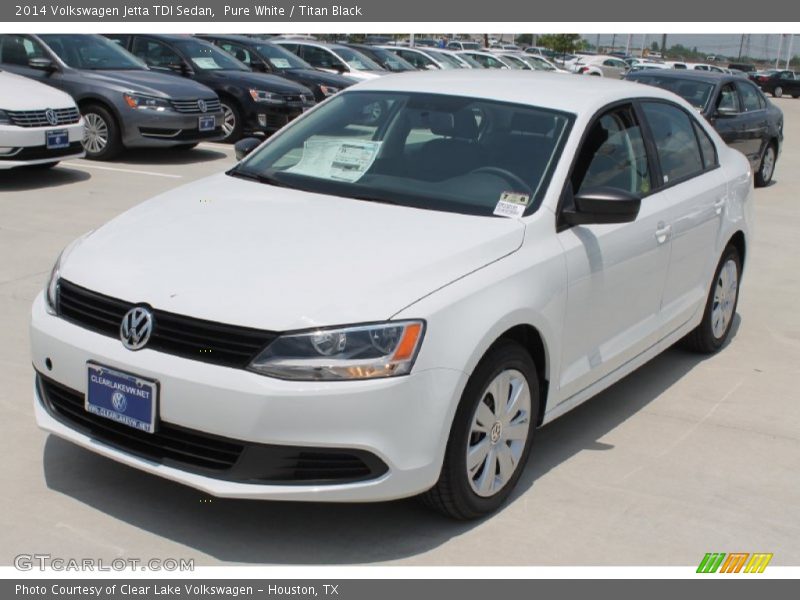 Pure White / Titan Black 2014 Volkswagen Jetta TDI Sedan