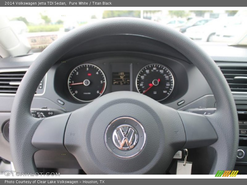 Pure White / Titan Black 2014 Volkswagen Jetta TDI Sedan