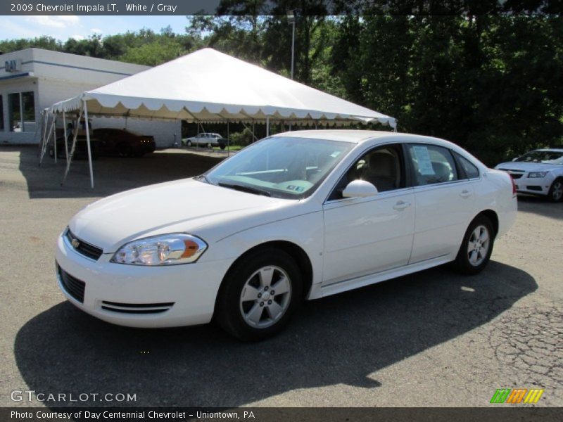 White / Gray 2009 Chevrolet Impala LT