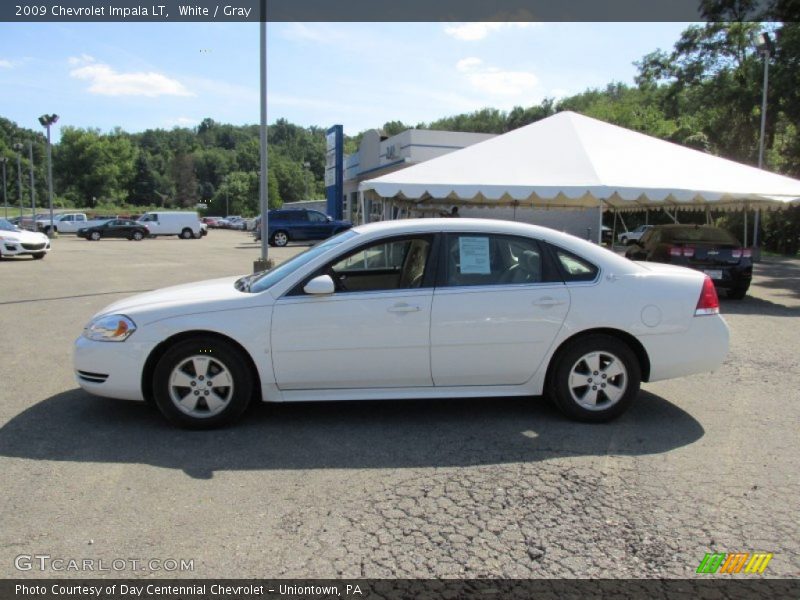 White / Gray 2009 Chevrolet Impala LT