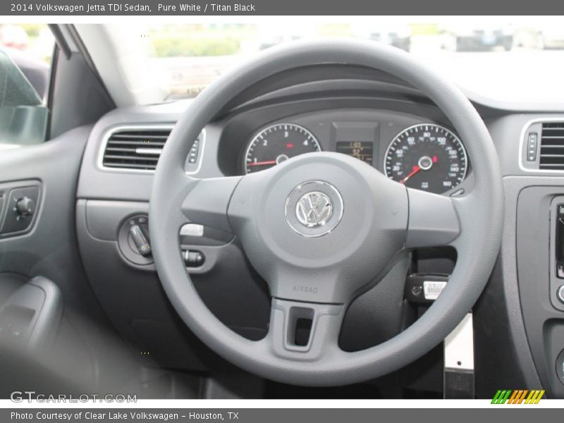 Pure White / Titan Black 2014 Volkswagen Jetta TDI Sedan