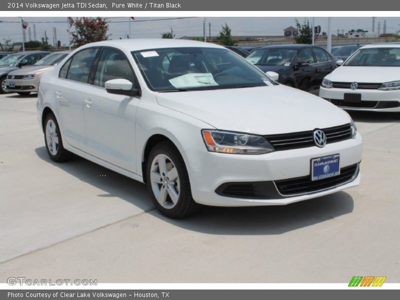 Pure White / Titan Black 2014 Volkswagen Jetta TDI Sedan