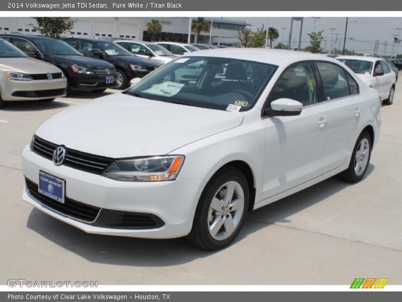 Pure White / Titan Black 2014 Volkswagen Jetta TDI Sedan