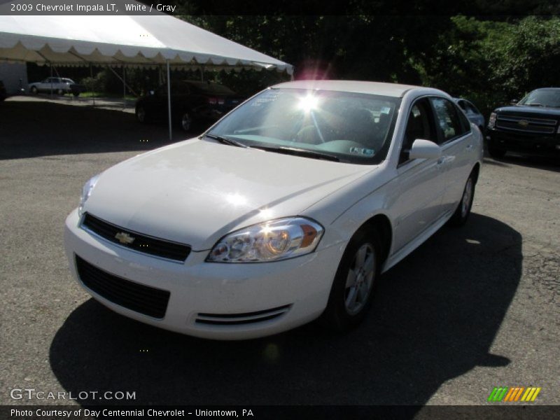 White / Gray 2009 Chevrolet Impala LT