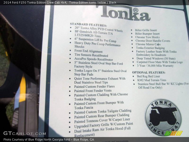 Tonka Edition Iconic Yellow / Black 2014 Ford F150 Tonka Edition Crew Cab 4x4