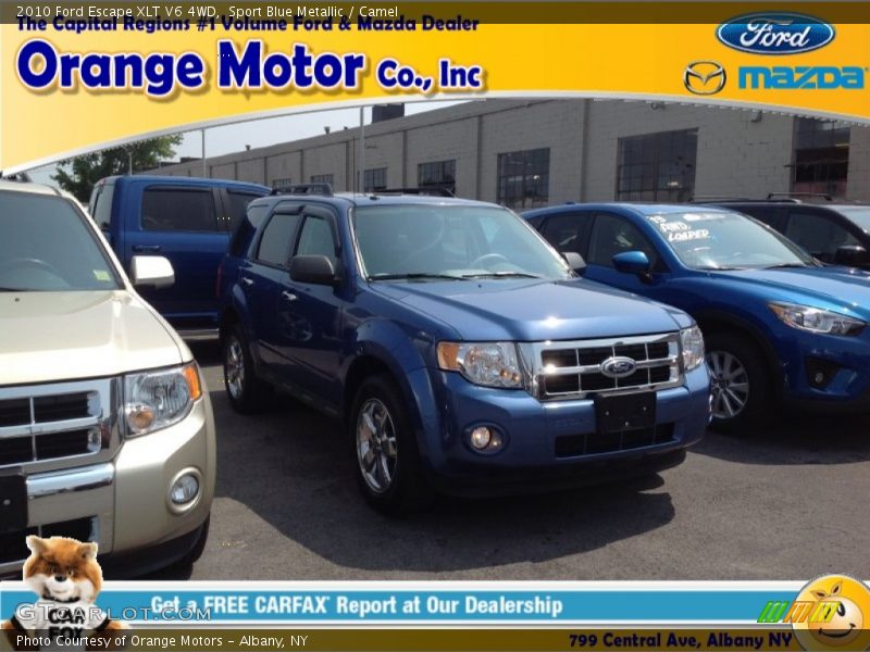 Sport Blue Metallic / Camel 2010 Ford Escape XLT V6 4WD