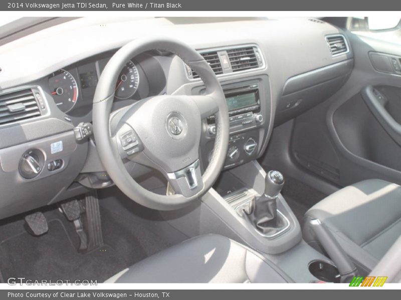 Pure White / Titan Black 2014 Volkswagen Jetta TDI Sedan
