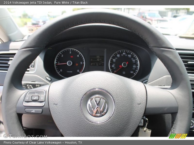 Pure White / Titan Black 2014 Volkswagen Jetta TDI Sedan