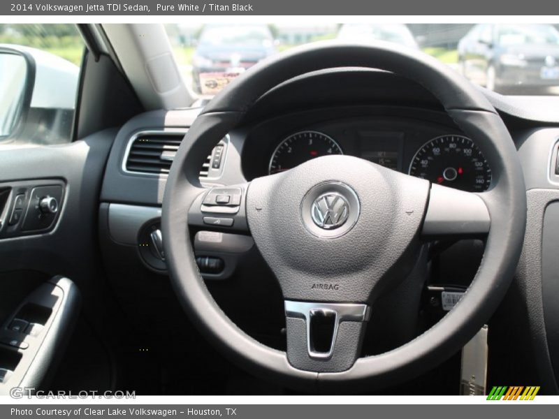 Pure White / Titan Black 2014 Volkswagen Jetta TDI Sedan