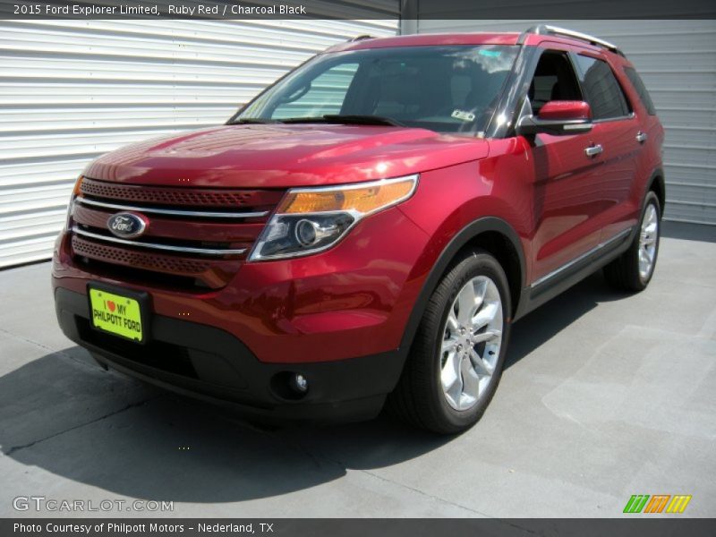 Ruby Red / Charcoal Black 2015 Ford Explorer Limited