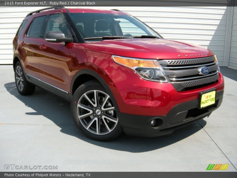 Ruby Red / Charcoal Black 2015 Ford Explorer XLT