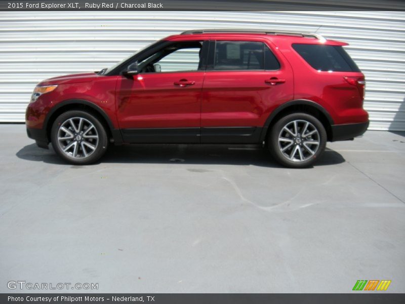 Ruby Red / Charcoal Black 2015 Ford Explorer XLT