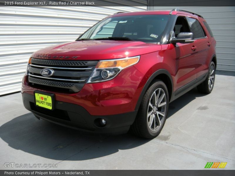 Ruby Red / Charcoal Black 2015 Ford Explorer XLT
