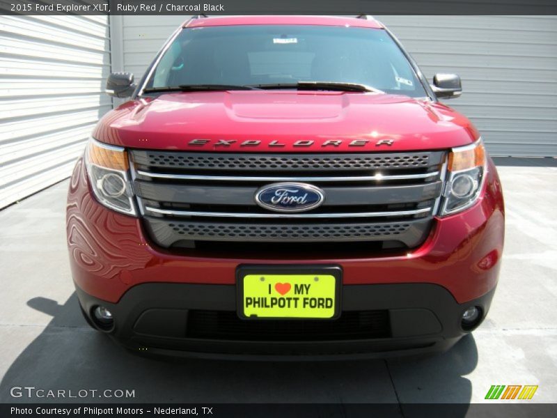 Ruby Red / Charcoal Black 2015 Ford Explorer XLT