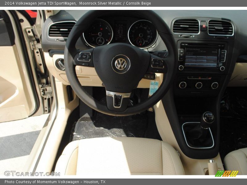 Moonrock Silver Metallic / Cornsilk Beige 2014 Volkswagen Jetta TDI SportWagen