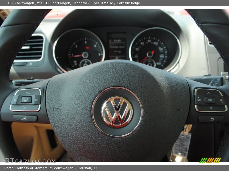 Moonrock Silver Metallic / Cornsilk Beige 2014 Volkswagen Jetta TDI SportWagen
