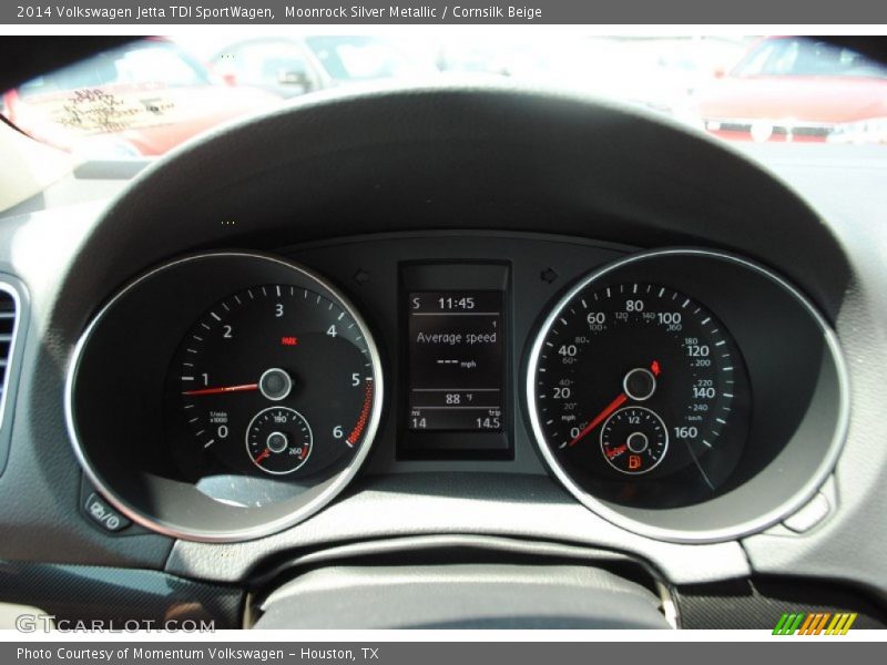 Moonrock Silver Metallic / Cornsilk Beige 2014 Volkswagen Jetta TDI SportWagen