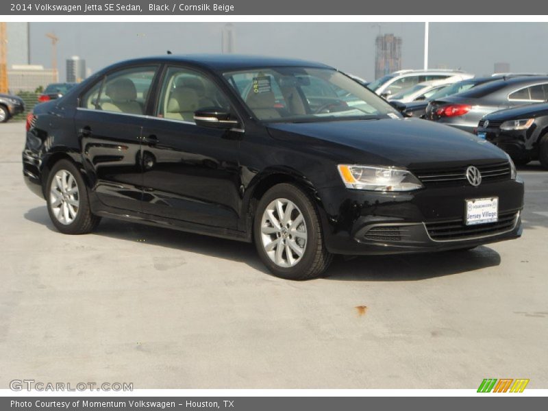 Black / Cornsilk Beige 2014 Volkswagen Jetta SE Sedan
