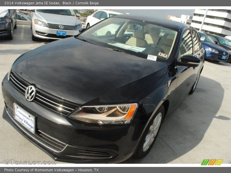 Black / Cornsilk Beige 2014 Volkswagen Jetta SE Sedan