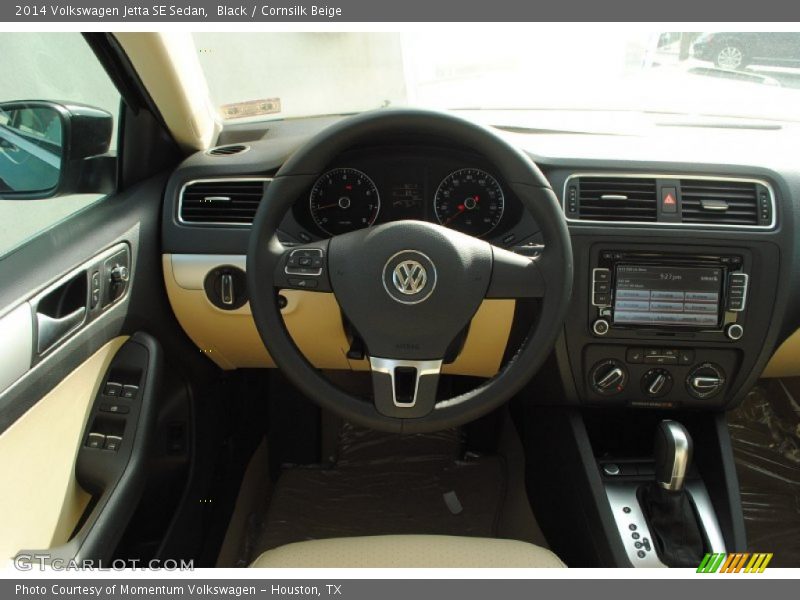 Black / Cornsilk Beige 2014 Volkswagen Jetta SE Sedan