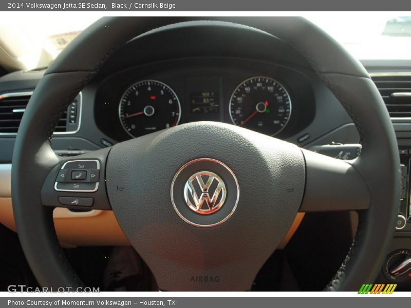 Black / Cornsilk Beige 2014 Volkswagen Jetta SE Sedan