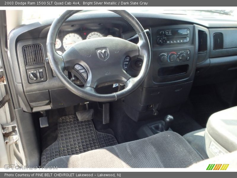 Bright Silver Metallic / Dark Slate Gray 2003 Dodge Ram 1500 SLT Quad Cab 4x4