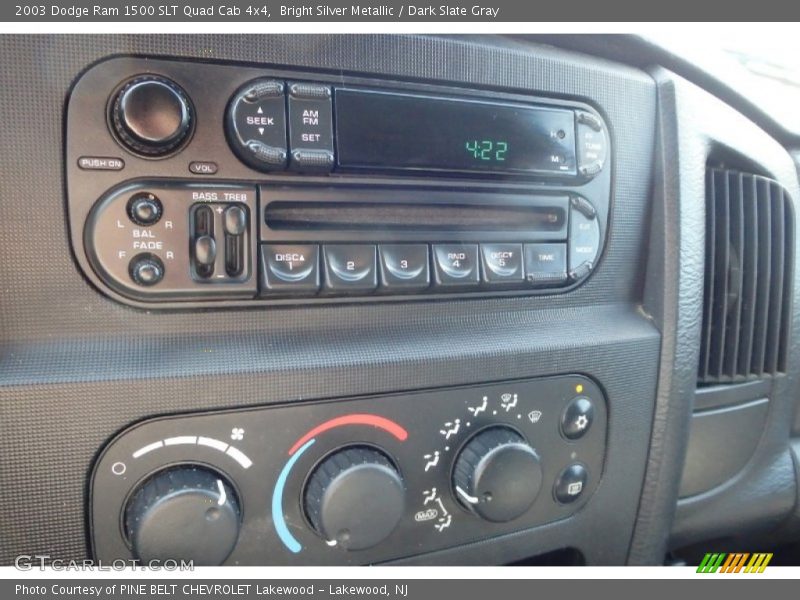 Bright Silver Metallic / Dark Slate Gray 2003 Dodge Ram 1500 SLT Quad Cab 4x4