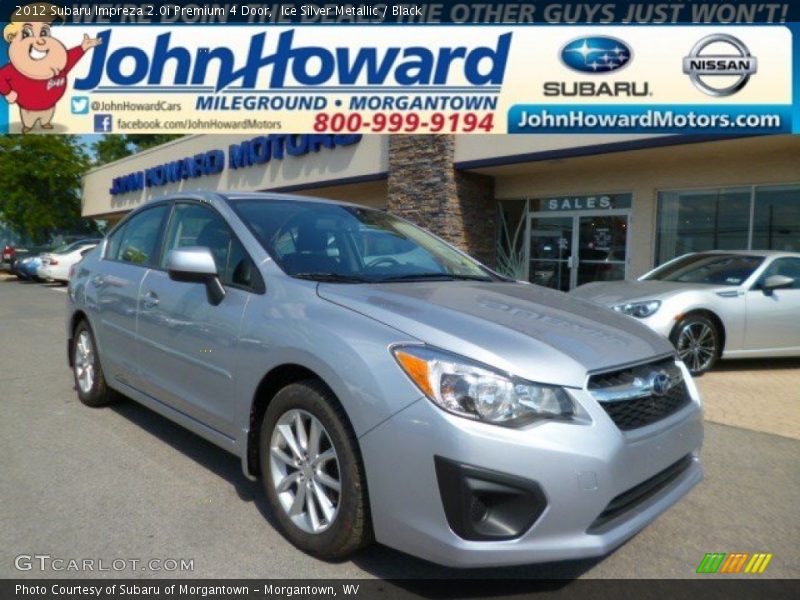 Ice Silver Metallic / Black 2012 Subaru Impreza 2.0i Premium 4 Door
