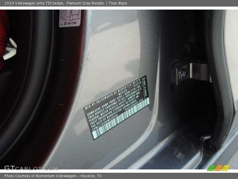 Platinum Gray Metallic / Titan Black 2014 Volkswagen Jetta TDI Sedan