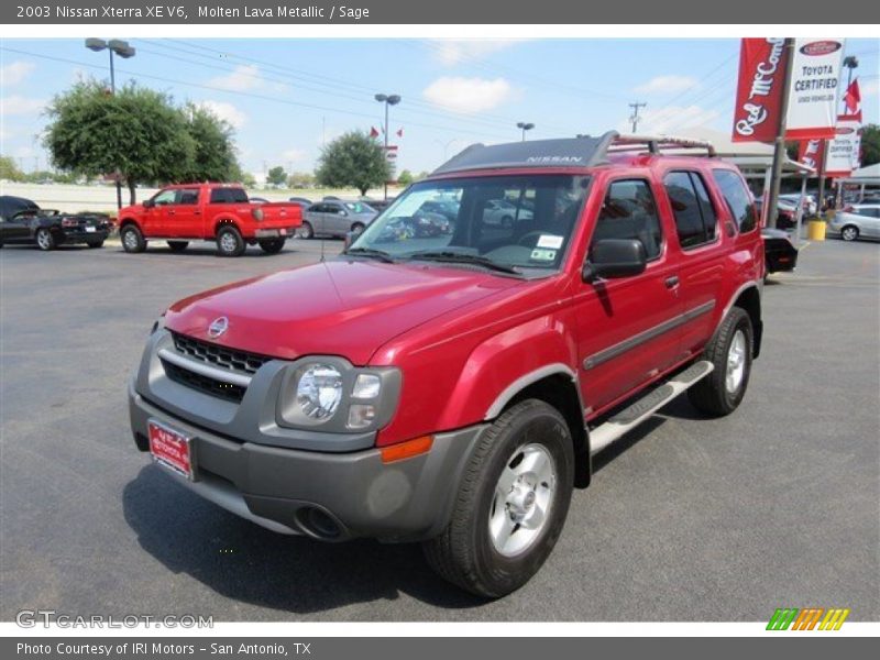 Molten Lava Metallic / Sage 2003 Nissan Xterra XE V6
