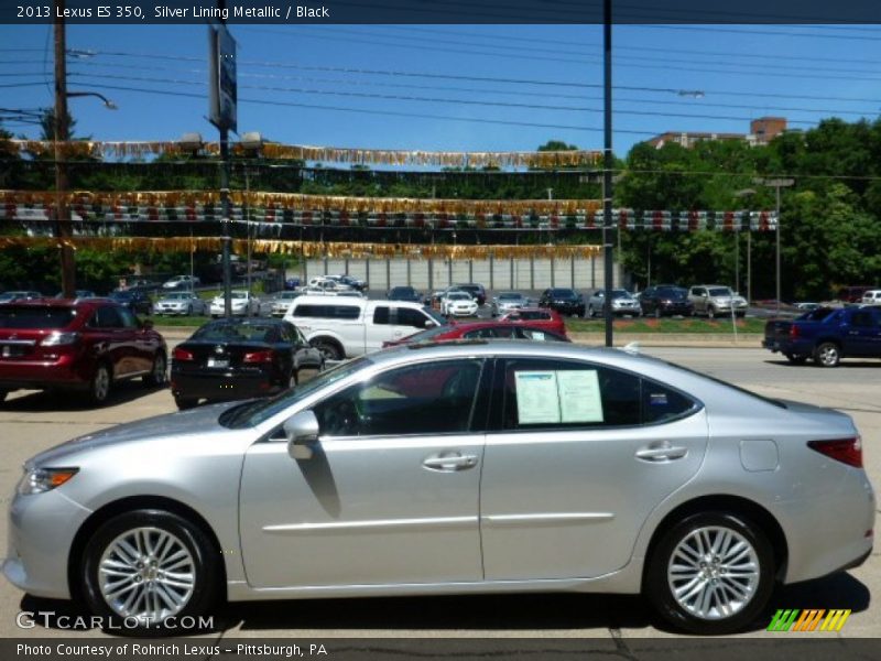 Silver Lining Metallic / Black 2013 Lexus ES 350