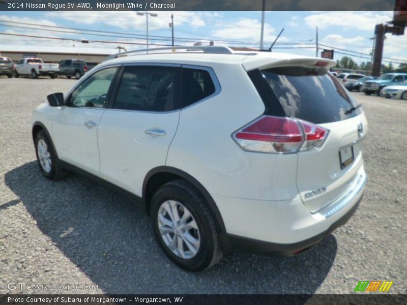 Moonlight White / Charcoal 2014 Nissan Rogue SV AWD