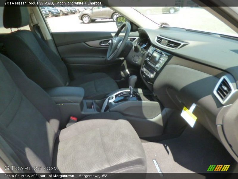 Moonlight White / Charcoal 2014 Nissan Rogue SV AWD