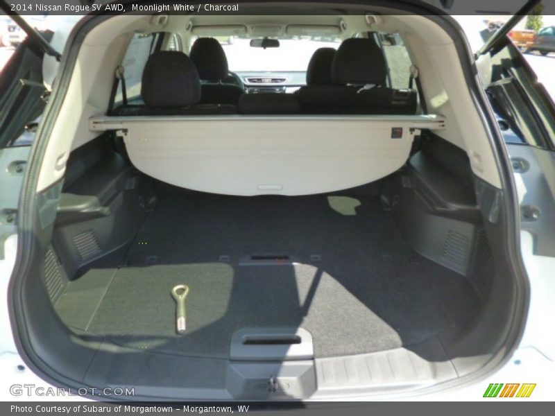 Moonlight White / Charcoal 2014 Nissan Rogue SV AWD