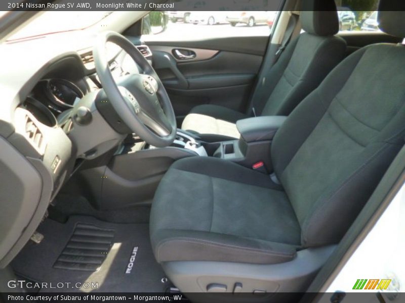 Moonlight White / Charcoal 2014 Nissan Rogue SV AWD