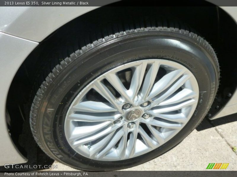 Silver Lining Metallic / Black 2013 Lexus ES 350