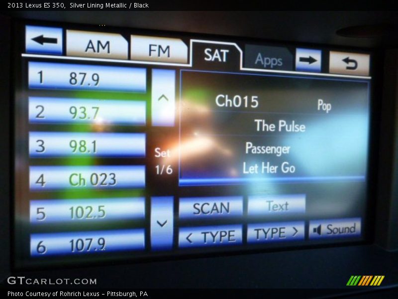Silver Lining Metallic / Black 2013 Lexus ES 350