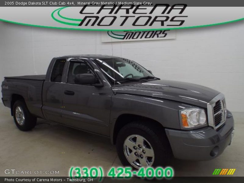Mineral Gray Metallic / Medium Slate Gray 2005 Dodge Dakota SLT Club Cab 4x4