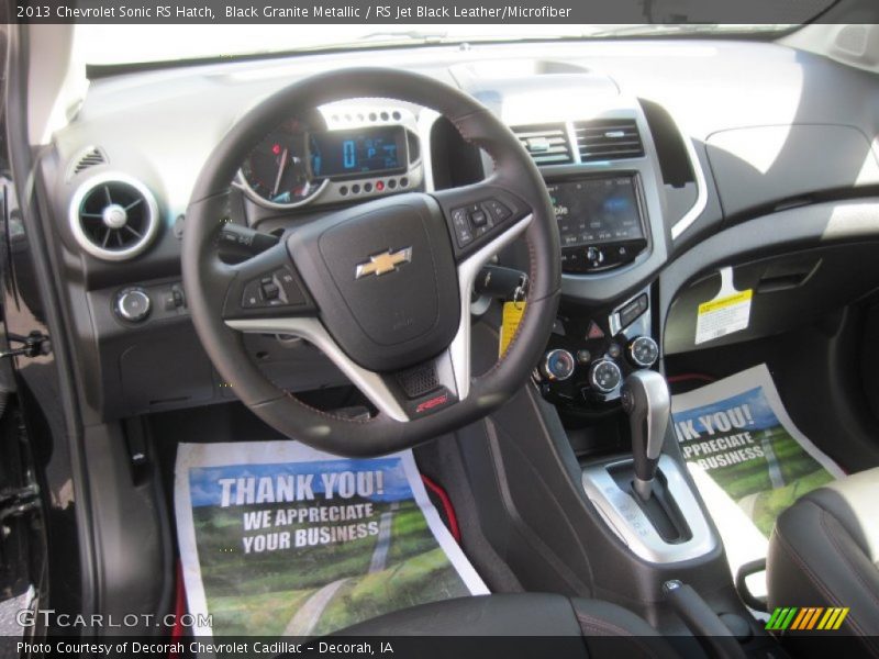 Black Granite Metallic / RS Jet Black Leather/Microfiber 2013 Chevrolet Sonic RS Hatch