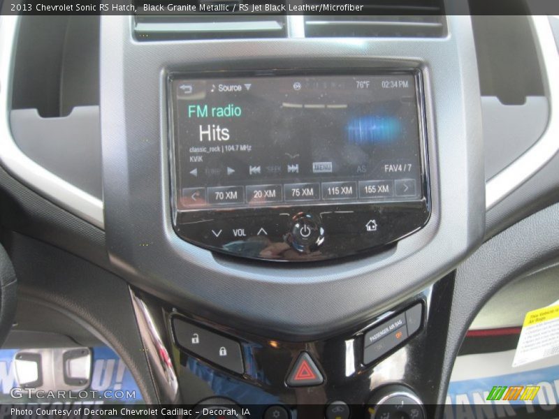 Black Granite Metallic / RS Jet Black Leather/Microfiber 2013 Chevrolet Sonic RS Hatch