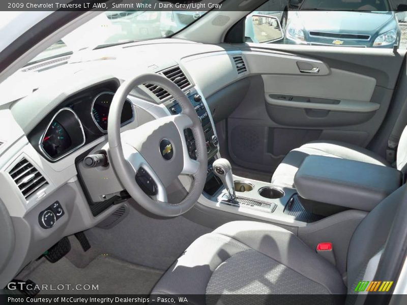 Summit White / Dark Gray/Light Gray 2009 Chevrolet Traverse LT AWD