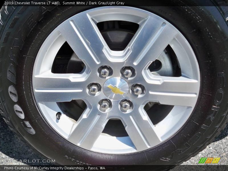 Summit White / Dark Gray/Light Gray 2009 Chevrolet Traverse LT AWD
