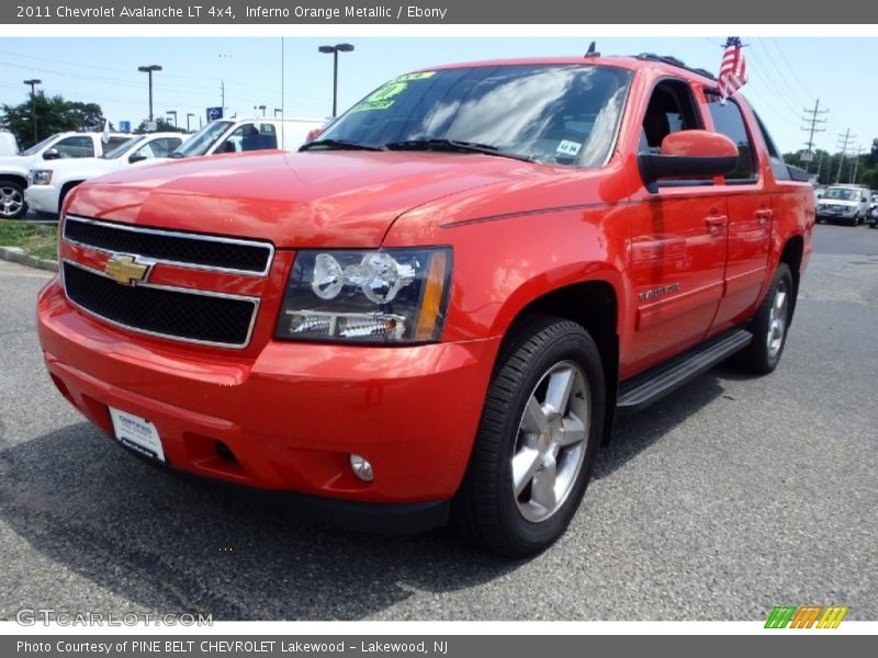 Inferno Orange Metallic / Ebony 2011 Chevrolet Avalanche LT 4x4