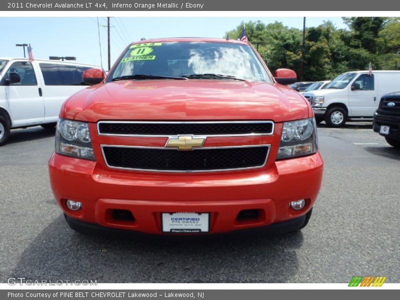 Inferno Orange Metallic / Ebony 2011 Chevrolet Avalanche LT 4x4