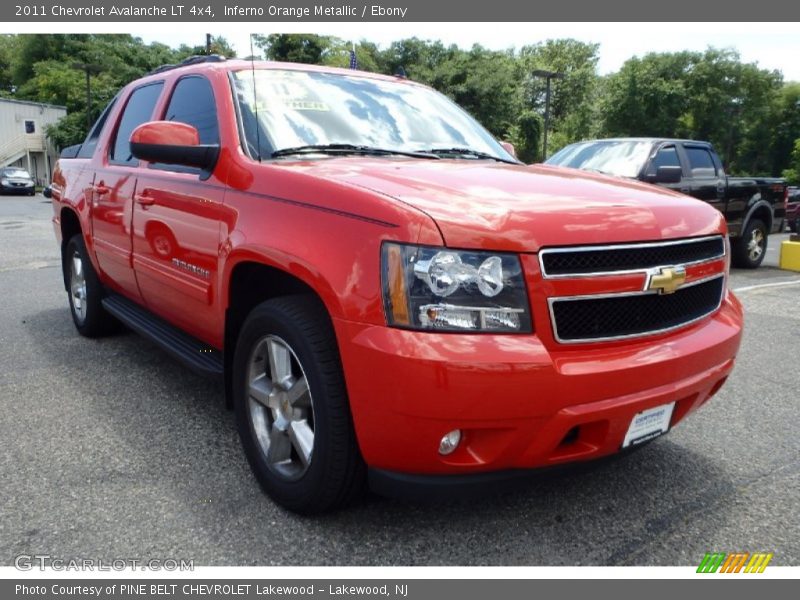 Inferno Orange Metallic / Ebony 2011 Chevrolet Avalanche LT 4x4