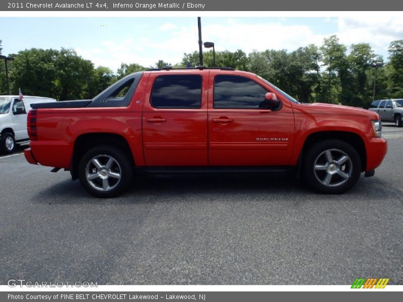 Inferno Orange Metallic / Ebony 2011 Chevrolet Avalanche LT 4x4