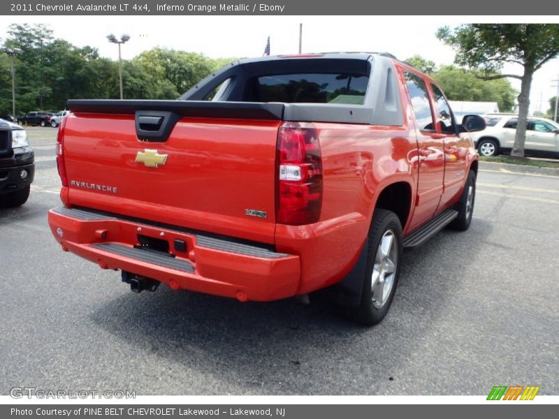 Inferno Orange Metallic / Ebony 2011 Chevrolet Avalanche LT 4x4