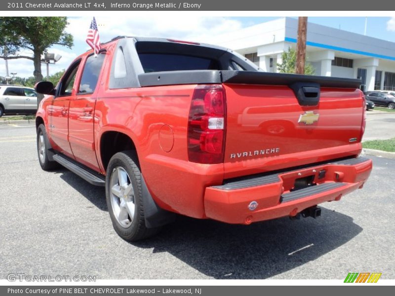 Inferno Orange Metallic / Ebony 2011 Chevrolet Avalanche LT 4x4